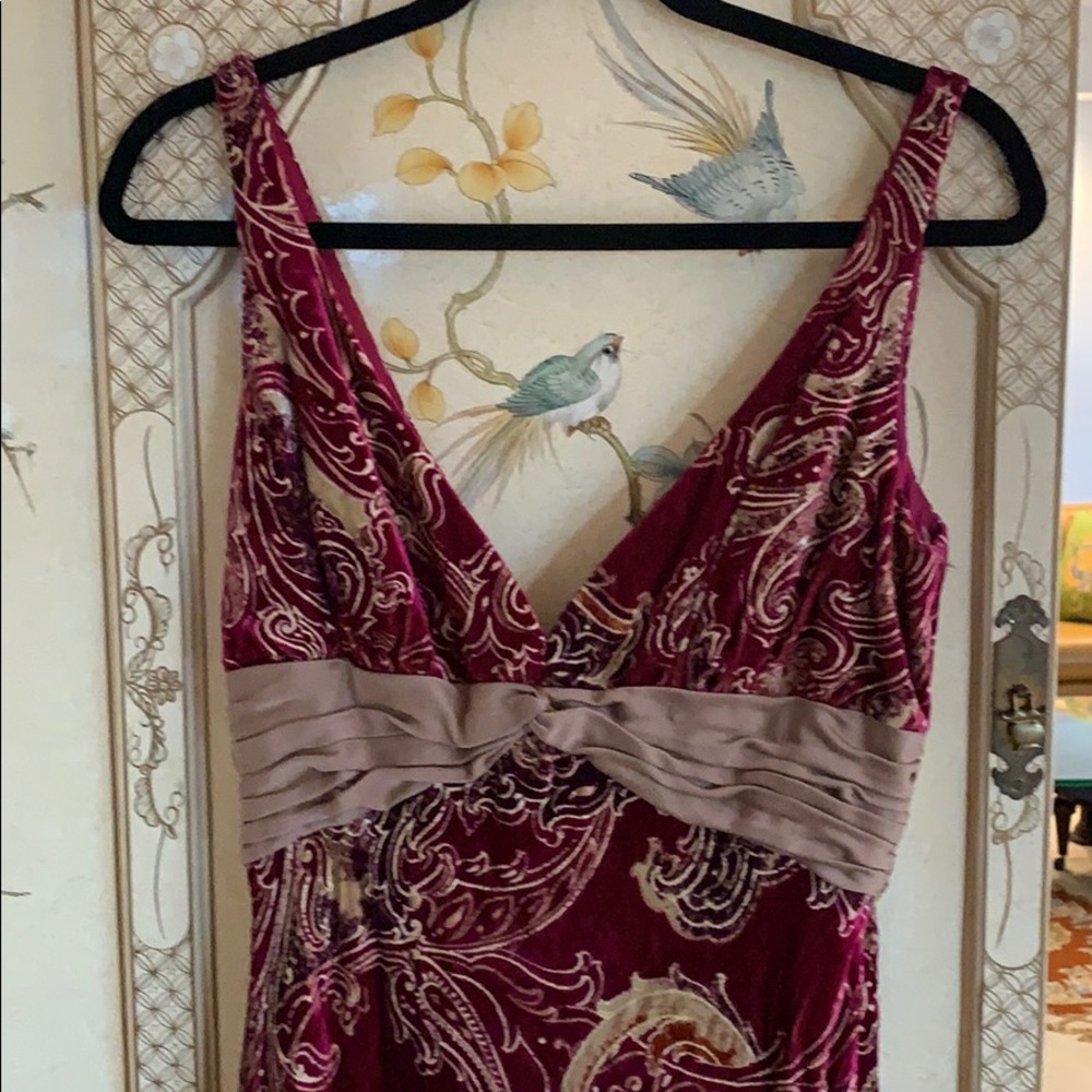 Velvet evening gown